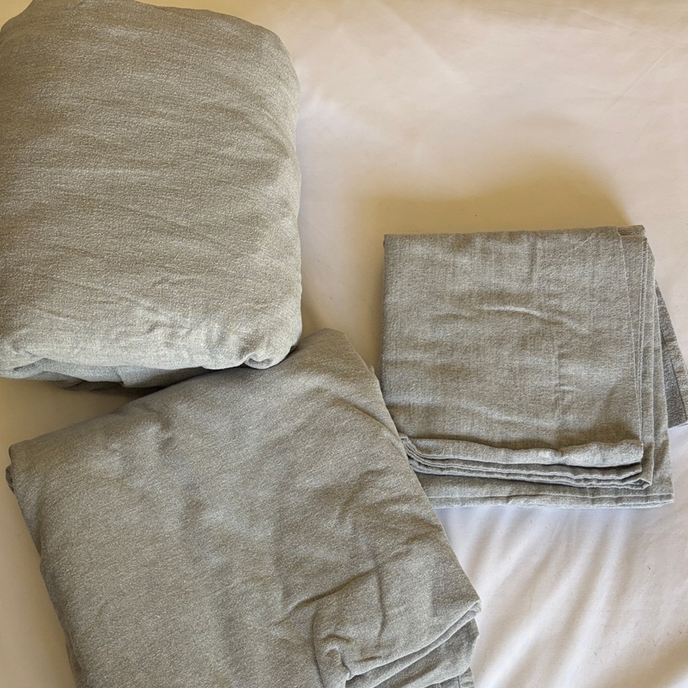 Threshold Soft Gray Flannel Bedding Sheets